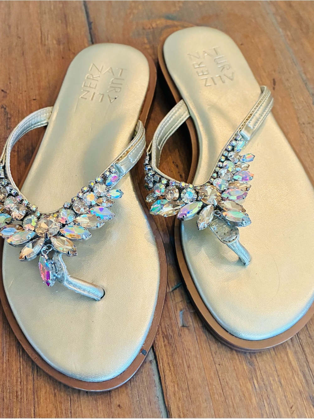 Naturalizer rhinestone sandal. Size 4